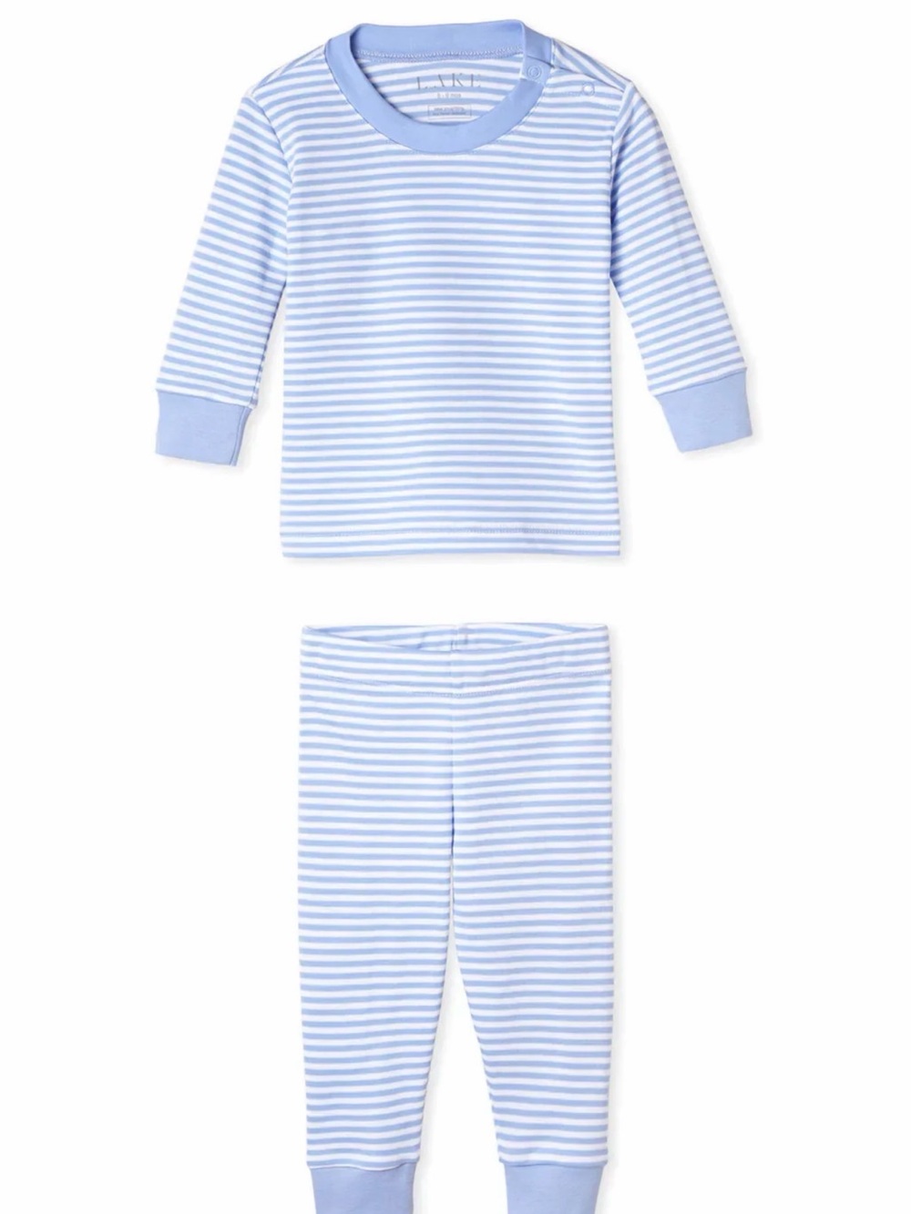Striped Light Blue Kids Pajama Set - Cozy Long Sleeve Two-Piece